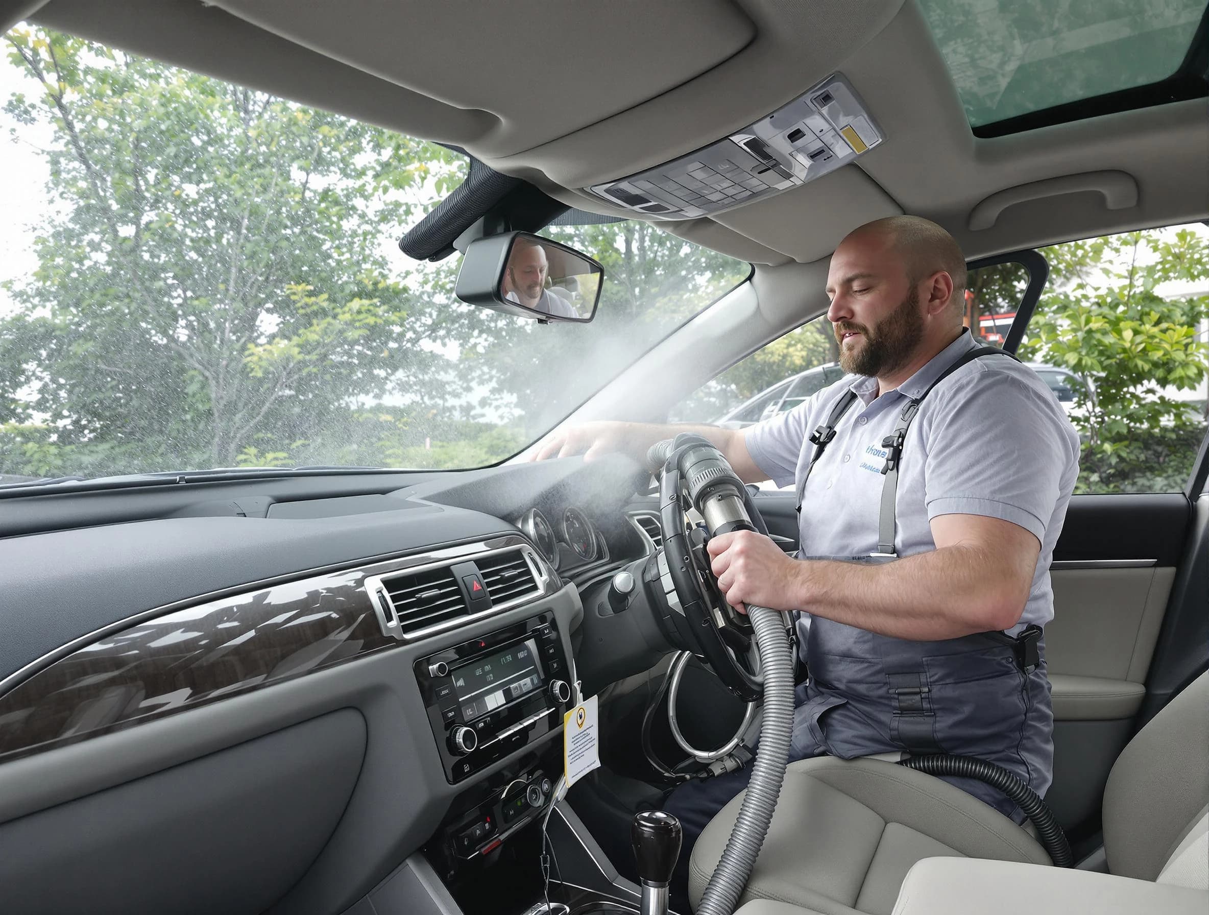 Bessemer Air Duct Cleaning specialist performing professional car duct cleaning in Bessemer