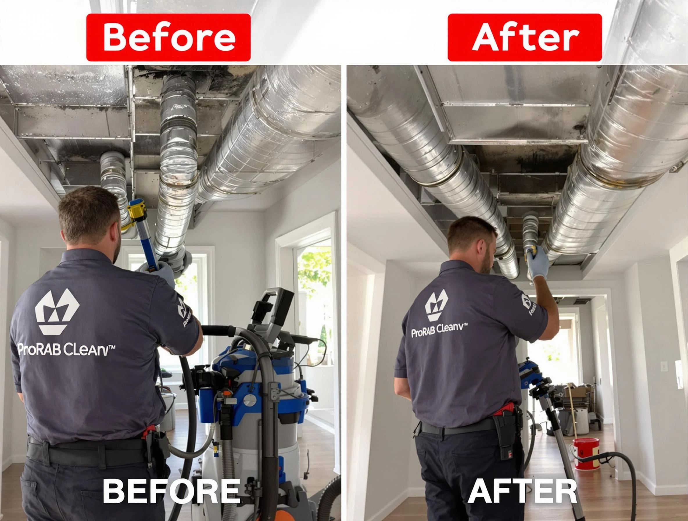 Bessemer Air Duct Cleaning expert performing thorough residential duct cleaning in a Bessemer home